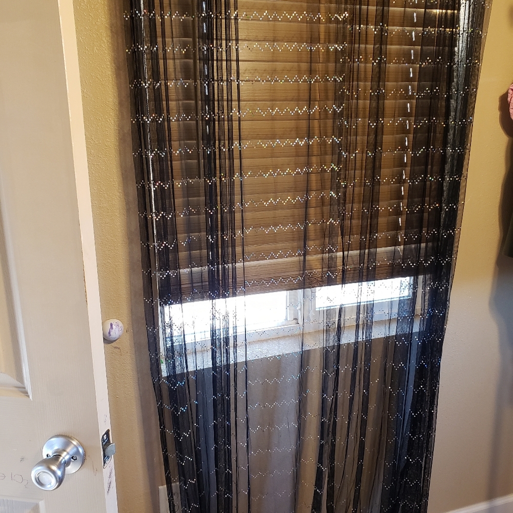 2 sets of sheer curtains